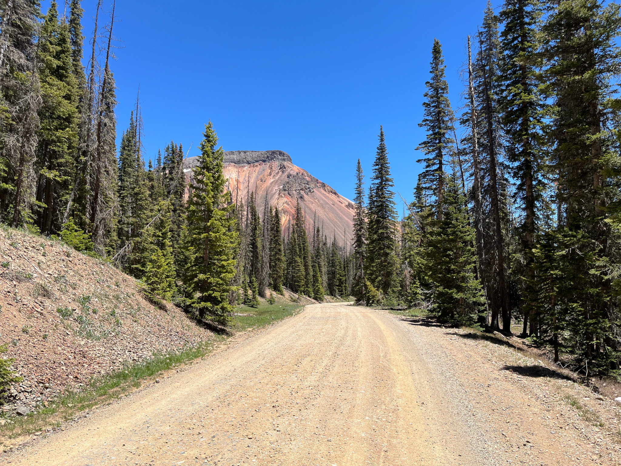 Road 380 heading towards Stunner Campground