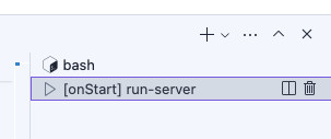 Screenshot showing the terminal window that is running Air